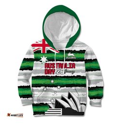 NRL Rabittohs Australia Day Custom Kid Hoodie Sydney Opera House Glory Glory