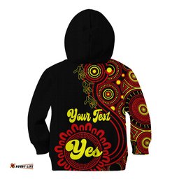 Personalised Australia Walk For Yes Kid Hoodie Indigenous Voice Aboriginal Red Vibe