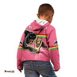 Personalised Panthers Kid Hoodie Premiers Back To Back Pink Version