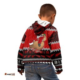 Personalised New Zealand Christmas Kid Hoodie Kiwi Santa Claus Maori Meri Kirihimete