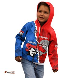 Personalised Dolphins and Knights Rugby Kid Hoodie Sporty Version