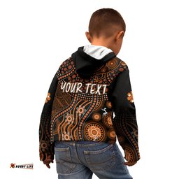 Personalised Northern Territory Day Kid Hoodie Indigenous Sun and Life Art