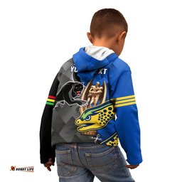 Personalised Panthers And Eels Kid Hoodie Sporty Version