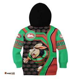 South Sydney Rabbitohs 3D NRL Mascot Personalized Hoodie KID 03