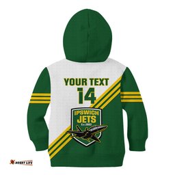 Personalised Australia Rugby Kid Hoodie Ipswich Jets Est 1982 Sporty Style