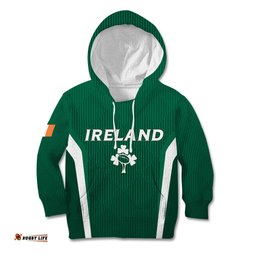Personalised Ireland Rugby Kid Hoodie World Cup GO Shamrocks