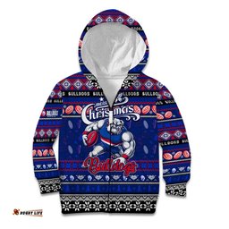 Personalized Bulldogs Football Xmas Kid Hoodie Australia AFL Mascot
