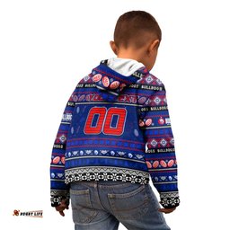 Personalized Bulldogs Football Xmas Kid Hoodie Australia AFL Mascot
