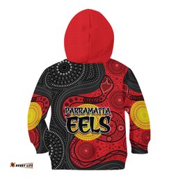 Parramatta Eels Kid Hoodie Simple Aboriginal