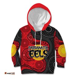 Parramatta Eels Kid Hoodie Simple Aboriginal