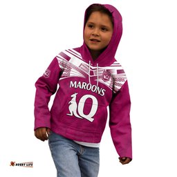 Queensland Maroon Rugby Kid Hoodie Origin Queensland Sporty Style