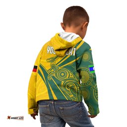 Personalised Australia Soccer Socceroos Indigenous Kid Hoodie World Cup