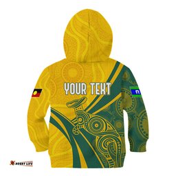 Personalised Australia Soccer Matildas Indigenous Kid Hoodie World Cup