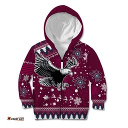 Custom Sea Eagles Rugby Kid Hoodie Manly Boys Victory Christmas Vibe
