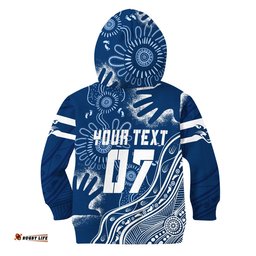 Personalised Geelong Football Aboriginal Hoodie KID GO Cats!