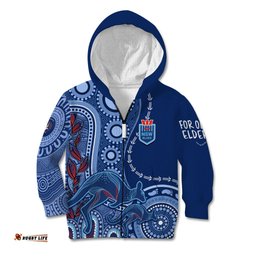 Personalised State Of Origin NAIDOC Kid Hoodie Kangaroo Mix Vines Blues Style