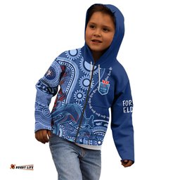 Personalised State Of Origin NAIDOC Kid Hoodie Kangaroo Mix Vines Blues Style