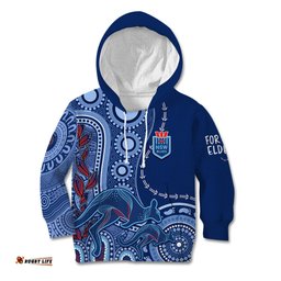 Personalised State Of Origin NAIDOC Kid Hoodie Kangaroo Mix Vines Blues Style