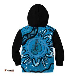 Australia Diabetes Awareness Month Kid Hoodie Be Strong And Fight On Aboriginal Art