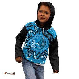 Australia Diabetes Awareness Month Kid Hoodie Be Strong And Fight On Aboriginal Art