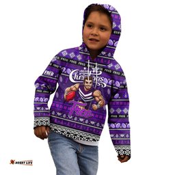 Personalized Freo Football Xmas Kid Hoodie Australia AFL Mascot