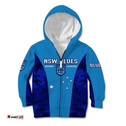 Personalised NSW Rugby Kid Hoodie Go Blues Camouflage Sporty Style
