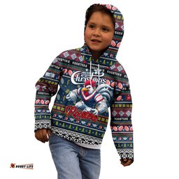 Personalized Roosters Rugby Xmas Kid Hoodie Australia NRL Mascot