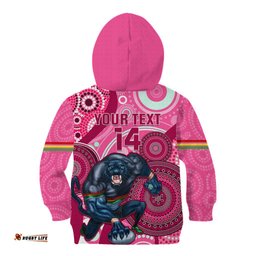 Custom NRL Panthers Kid Hoodie Indigenous Penrith Dynamic Pink Version