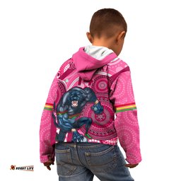 Custom NRL Panthers Kid Hoodie Indigenous Penrith Dynamic Pink Version