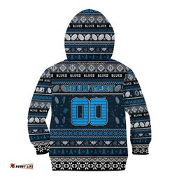 Personalized Blues Football Xmas Kid Hoodie Australia AFL Mascot