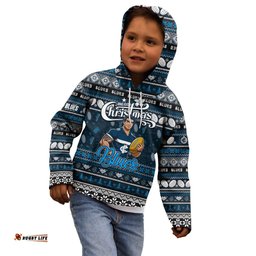 Personalized Blues Football Xmas Kid Hoodie Australia AFL Mascot
