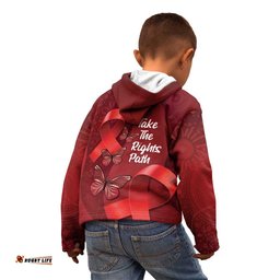 Australia AIDS Awareness Month Kid Hoodie Take The Rights Path Aboriginal Art