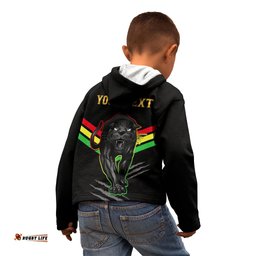 Personalised NRL Panthers Kid Hoodie Premiers Three Peat Proud Of Our Boys Black