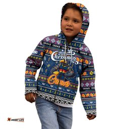 Personalized Crows Football Xmas Kid Hoodie Australia AFL Mascot