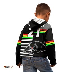 Custom Text And Number Penrith Panthers Rugby Kid Hoodie Proud The Panthers Comeback