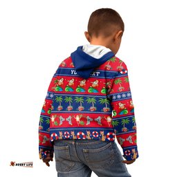 Personalised Australia Christmas Kid Hoodie Aussie Santa Claus Beach Xmas Vibes