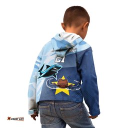 Sharks Cowboys Rugby Custom Kid Hoodie Half Dynamic Style