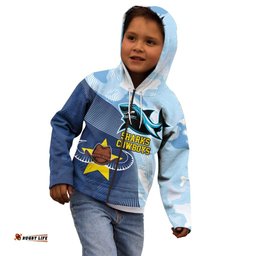 Sharks Cowboys Rugby Custom Kid Hoodie Half Dynamic Style