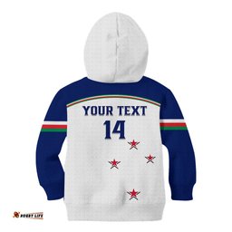 Personalised Warriors Rugby Kid Hoodie New Zealand Sporty White Style