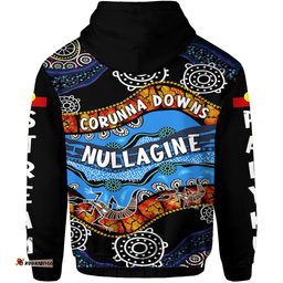 Palyku Indigenous Zip Up And Pullover Hoodie KID Nullagine Stream Blue Wave Corunna Downs