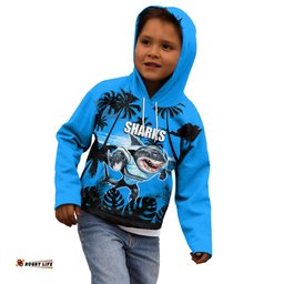 NRL Sharks Kid Hoodie Summer Vibe Style