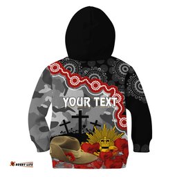 Magpies Football ANZAC Hoodie KID Aboriginal Mix Slouch Hat