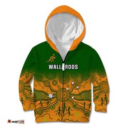 Personalised Australia Rugby Kid Hoodie Go Wallaroos Pacific Indigenous Version