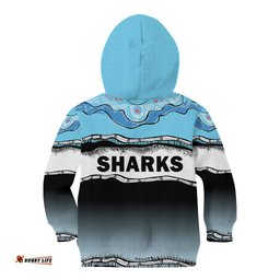 Cronulla Sutherland Sharks Rugby Kid Hoodie Simple Style
