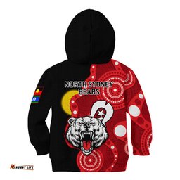 North Sydney Rugby NAIDOC Kid Hoodie Bears Indigenous For Our Elders