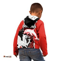 NRL Combine Dolphins and Dragons Kid Hoodie Sporty Style