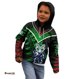 Personalised New Zealand Rugby Silver Fern Kid Hoodie The Maori Warriors