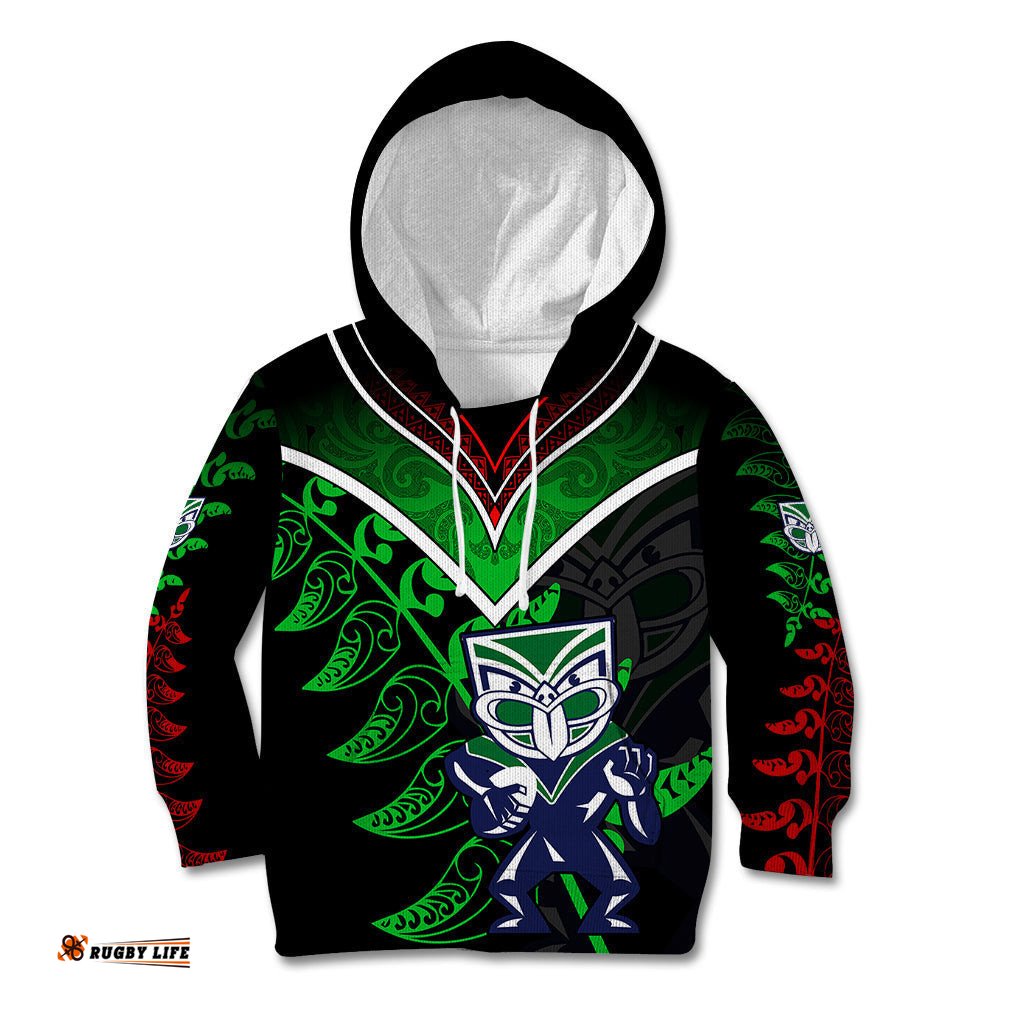 Personalised New Zealand Rugby Silver Fern Kid Hoodie The Maori Warriors
