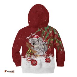 Personalised Aussie Christmas Kid Hoodie Mom & Baby Koala