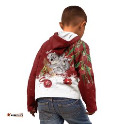 Personalised Aussie Christmas Kid Hoodie Mom & Baby Koala